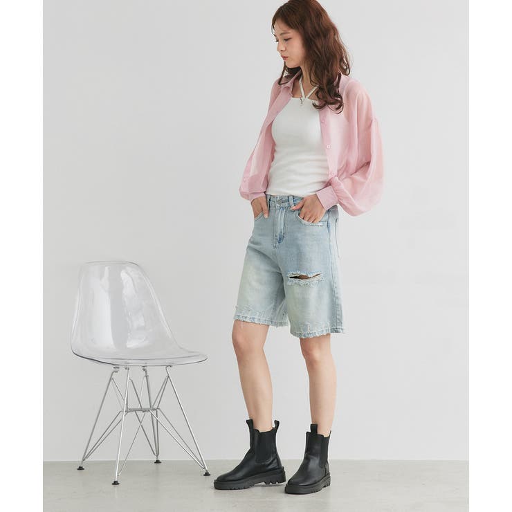 ヴィンテージライクハーフデニム | ad thie | 詳細画像26 