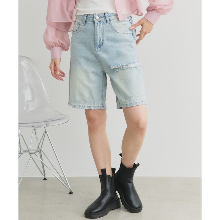 ヴィンテージライクハーフデニム | ad thie | 詳細画像30 