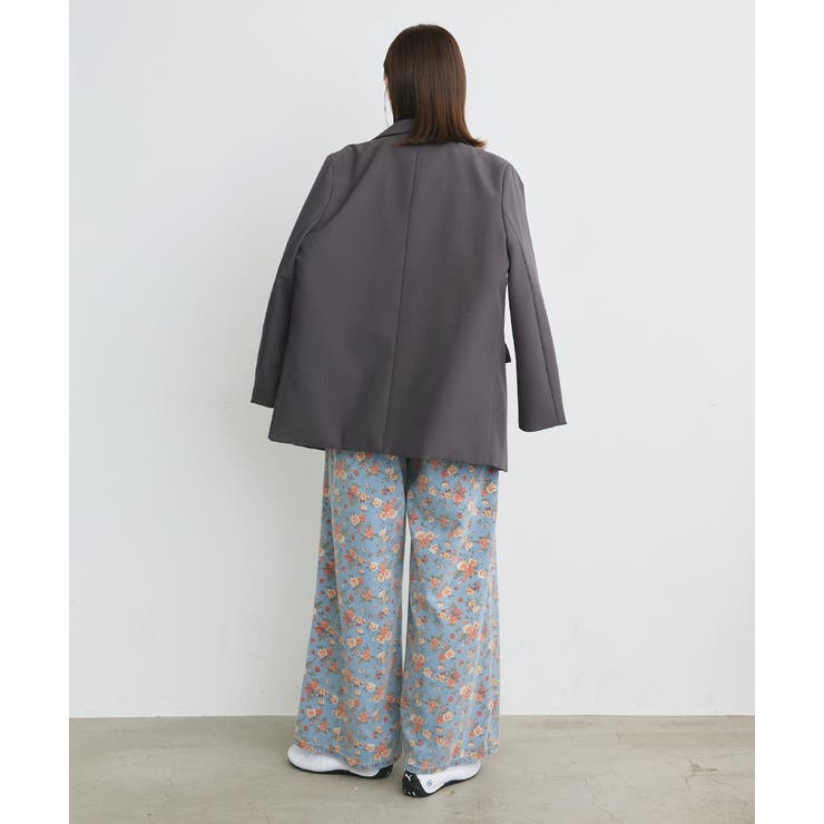 フラワーワイドデニムパンツ | ad thie | 詳細画像13 