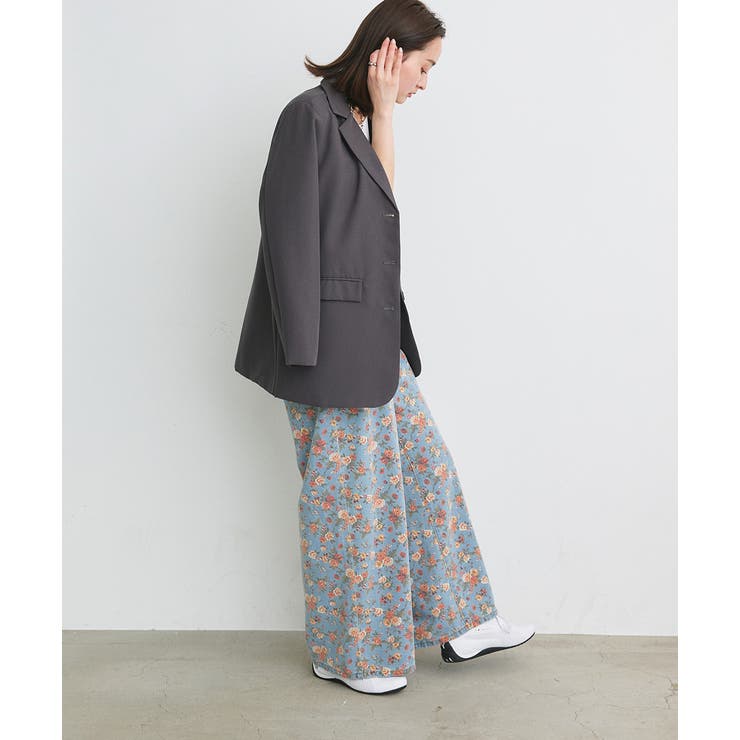 フラワーワイドデニムパンツ | ad thie | 詳細画像14 