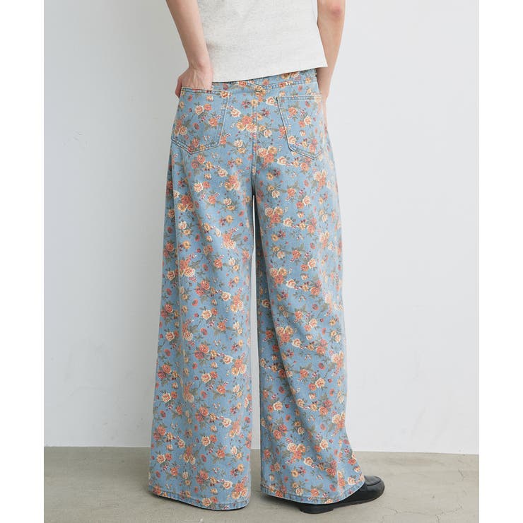 フラワーワイドデニムパンツ | ad thie | 詳細画像27 