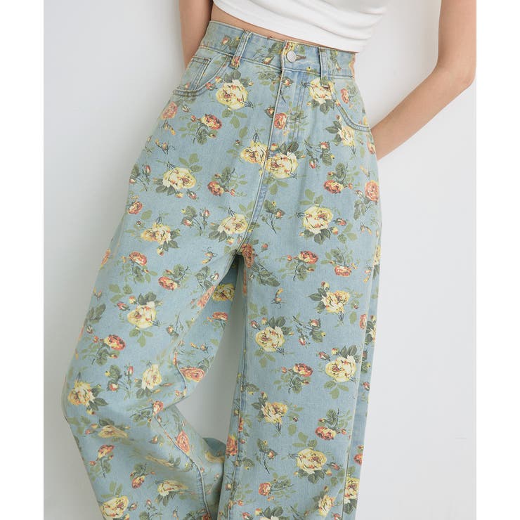 フラワーワイドデニムパンツ | ad thie | 詳細画像39 