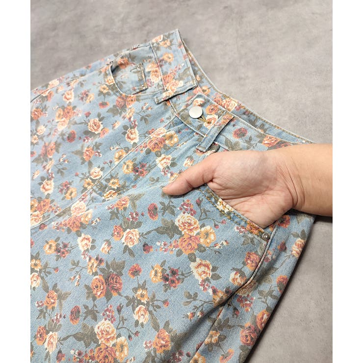 フラワーワイドデニムパンツ | ad thie | 詳細画像44 