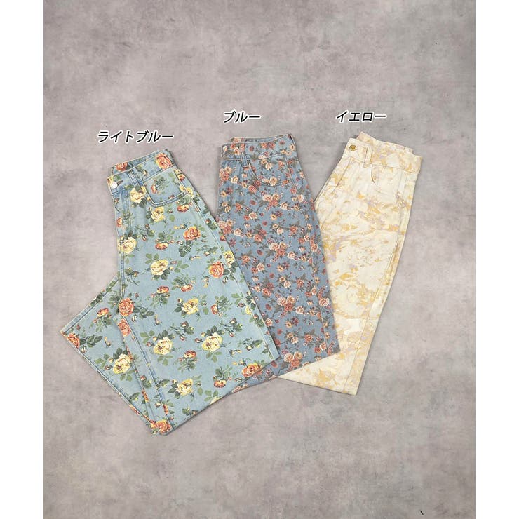 フラワーワイドデニムパンツ | ad thie | 詳細画像47 