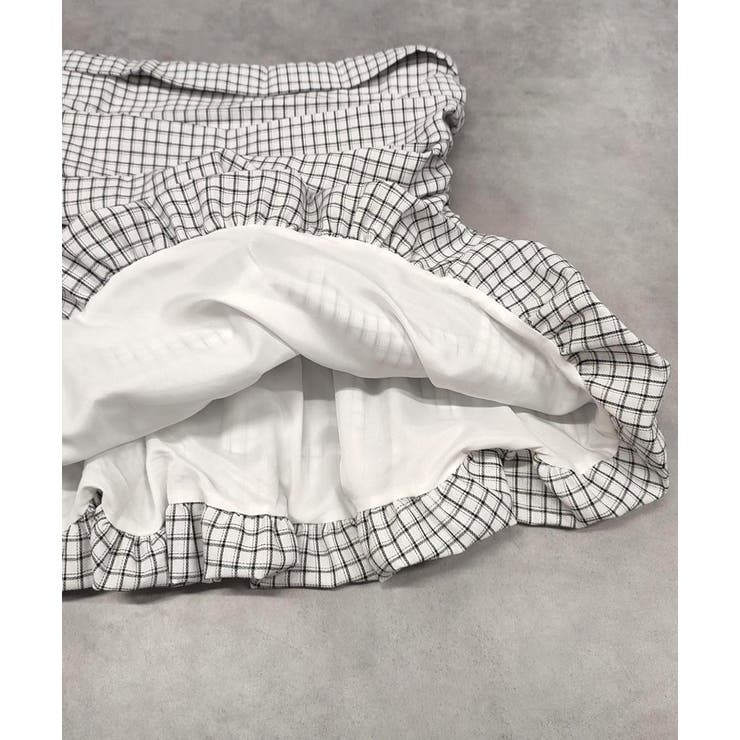 チェック柄バルーンペプラムビスチェ | ad thie | 詳細画像45 