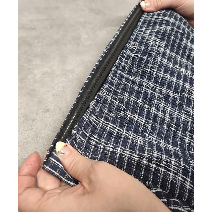 チェック柄バルーンペプラムビスチェ | ad thie | 詳細画像49 