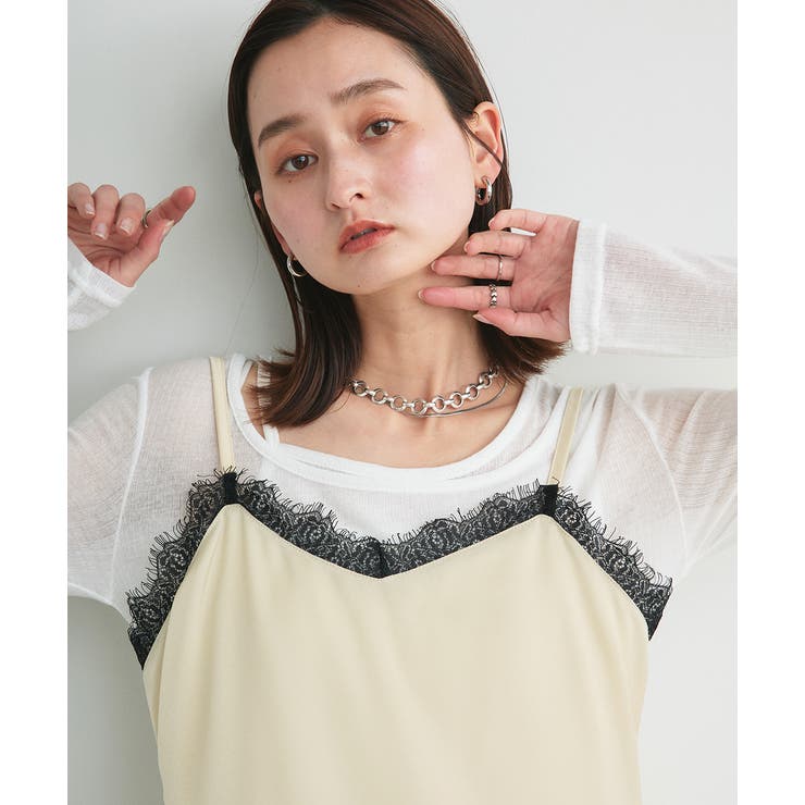 レイヤードデザインシアーカットソー | ad thie | 詳細画像13