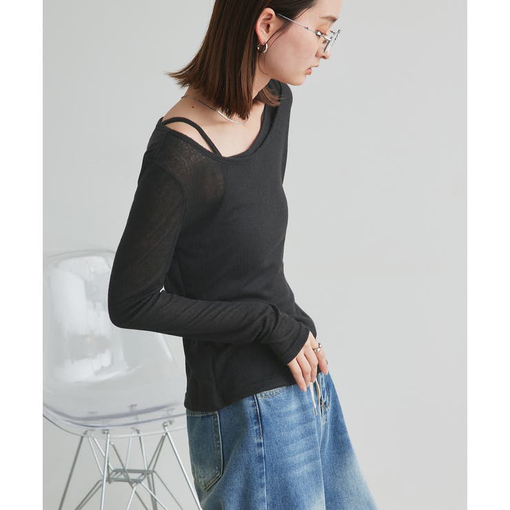 レイヤードデザインシアーカットソー | ad thie | 詳細画像19