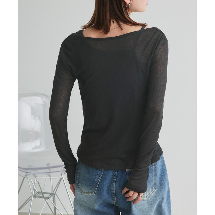 レイヤードデザインシアーカットソー | ad thie | 詳細画像20