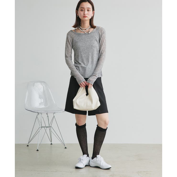 レイヤードデザインシアーカットソー | ad thie | 詳細画像21