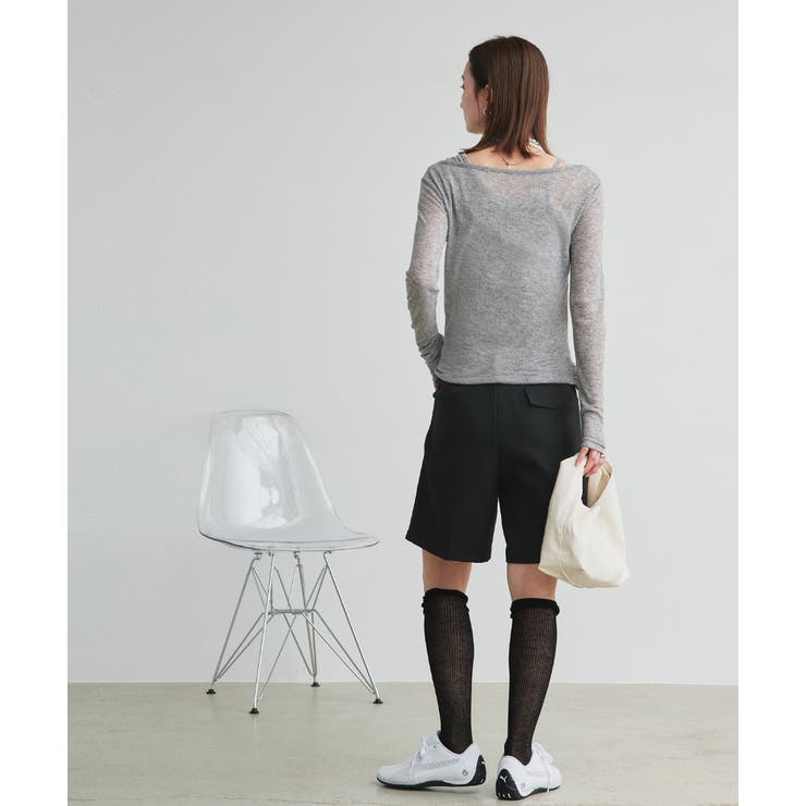 レイヤードデザインシアーカットソー | ad thie | 詳細画像22