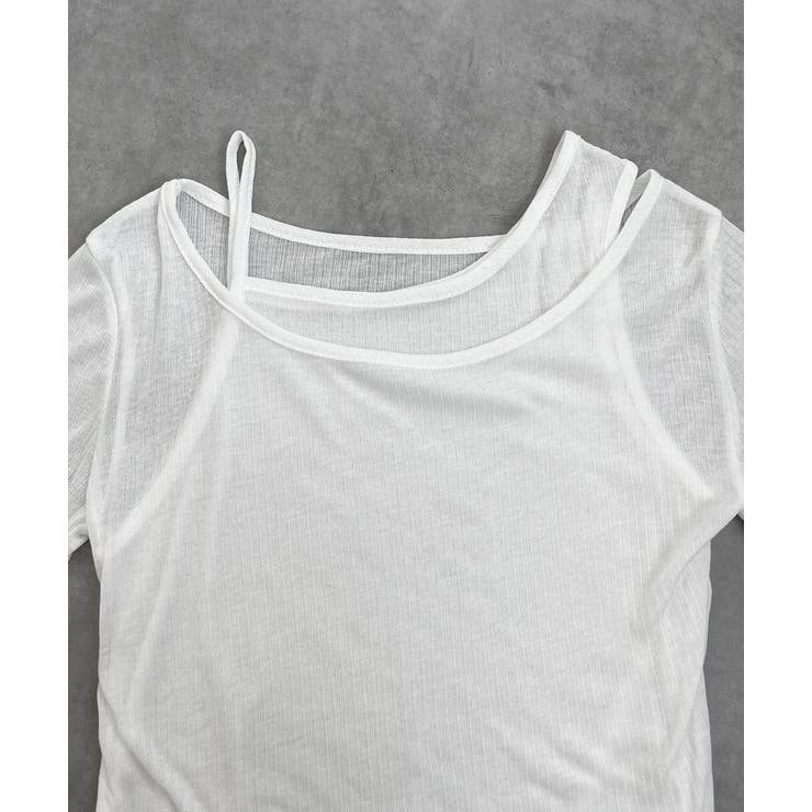 レイヤードデザインシアーカットソー | ad thie | 詳細画像31