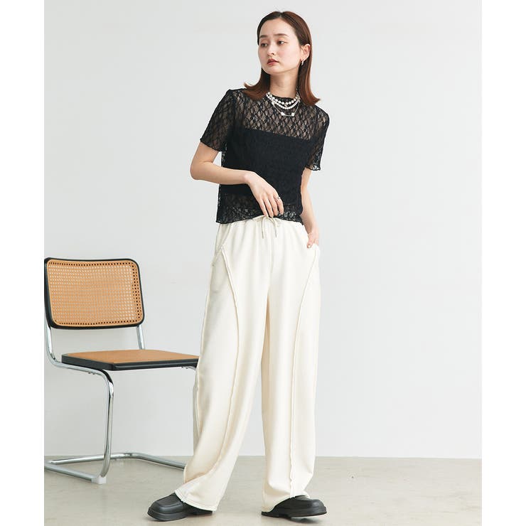 ハーフスリーブレースカットソー | ad thie | 詳細画像11 