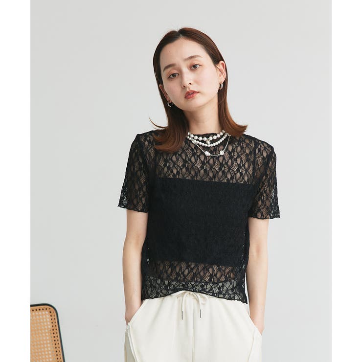 ハーフスリーブレースカットソー | ad thie | 詳細画像13 