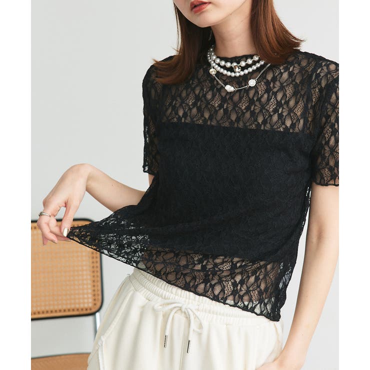 ハーフスリーブレースカットソー | ad thie | 詳細画像16 