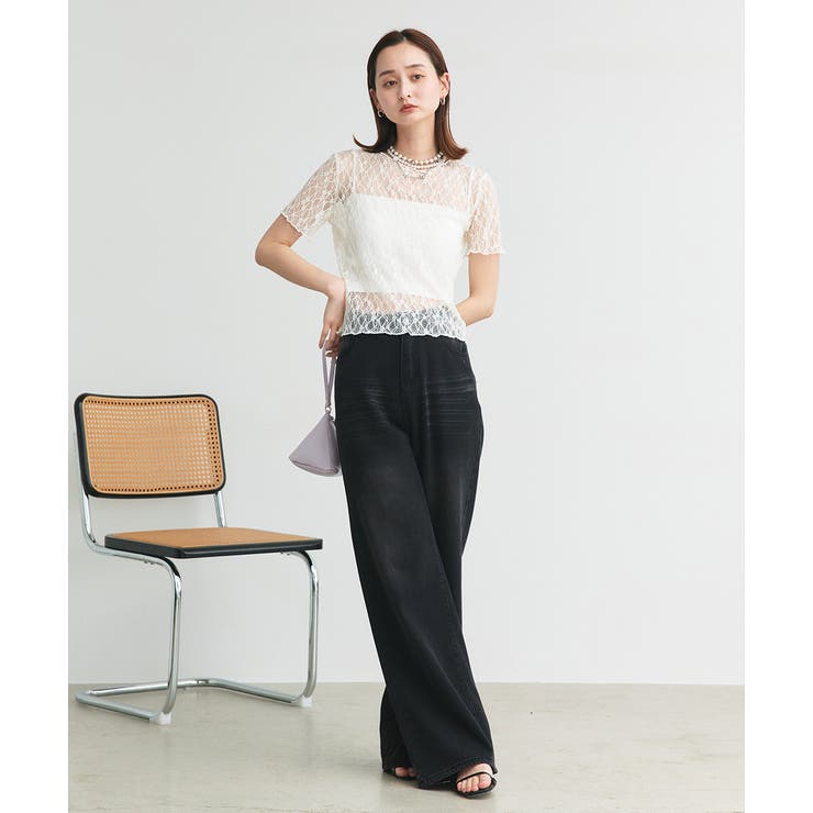 ハーフスリーブレースカットソー | ad thie | 詳細画像2 