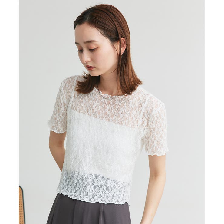 ハーフスリーブレースカットソー | ad thie | 詳細画像22 