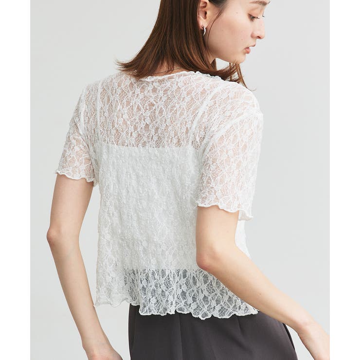 ハーフスリーブレースカットソー | ad thie | 詳細画像24 