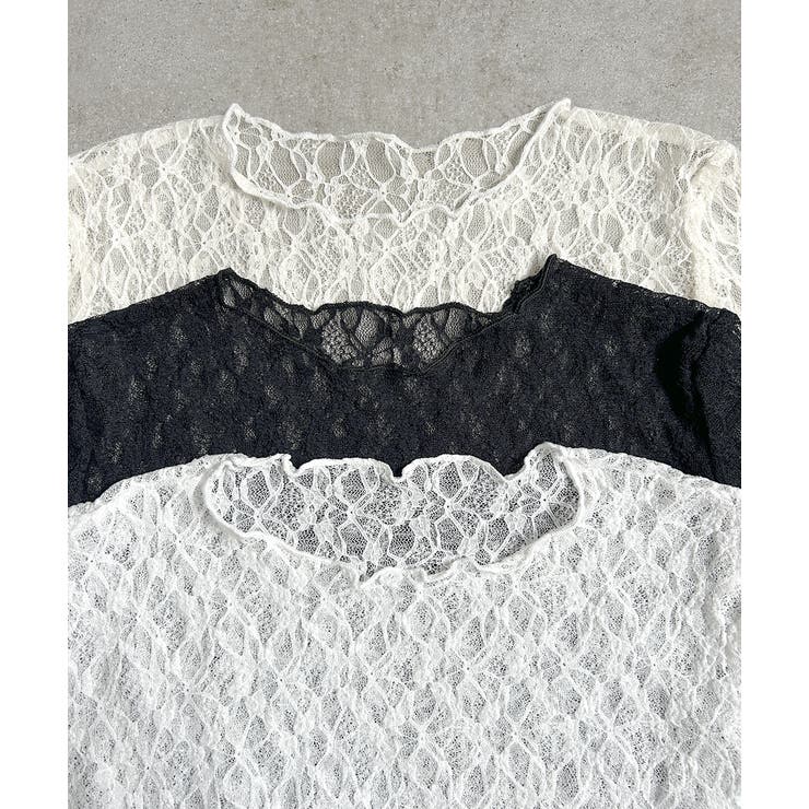 ハーフスリーブレースカットソー | ad thie | 詳細画像25 