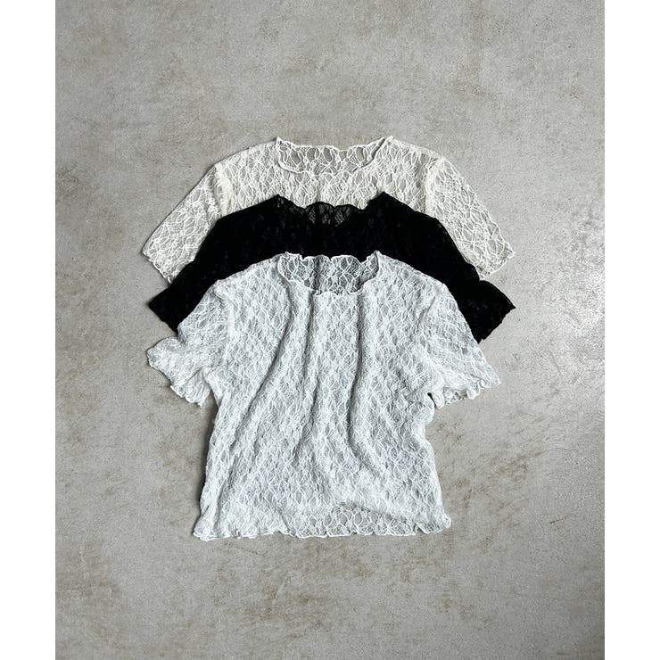 ハーフスリーブレースカットソー | ad thie | 詳細画像32 