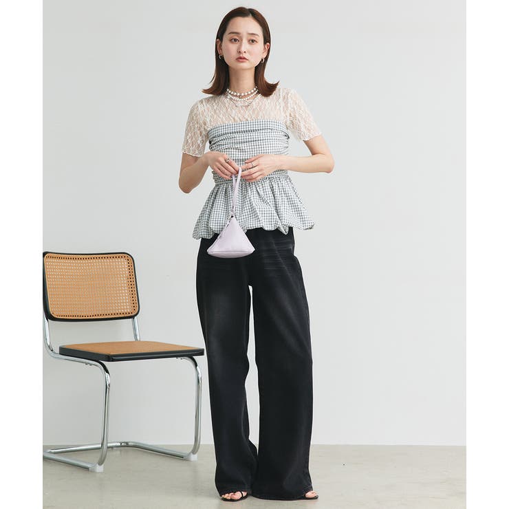 ハーフスリーブレースカットソー | ad thie | 詳細画像8 