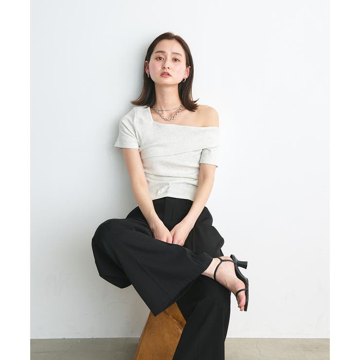 ワンショルダーアシメデザイントップス | ad thie | 詳細画像14 