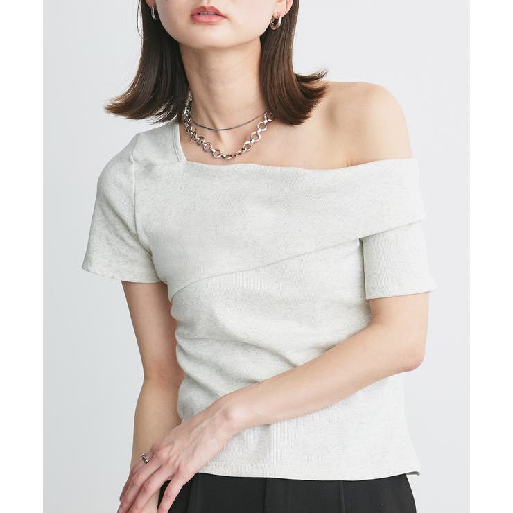 オートミール | ワンショルダーアシメデザイントップス | ad thie