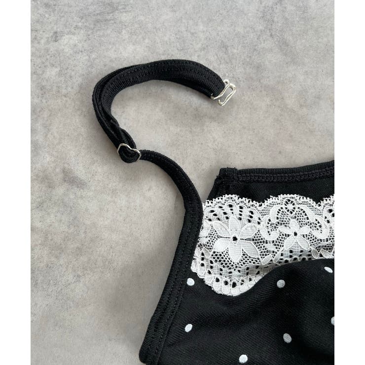 カップ付き レース切り替えドットキャミソール | ad thie | 詳細画像32