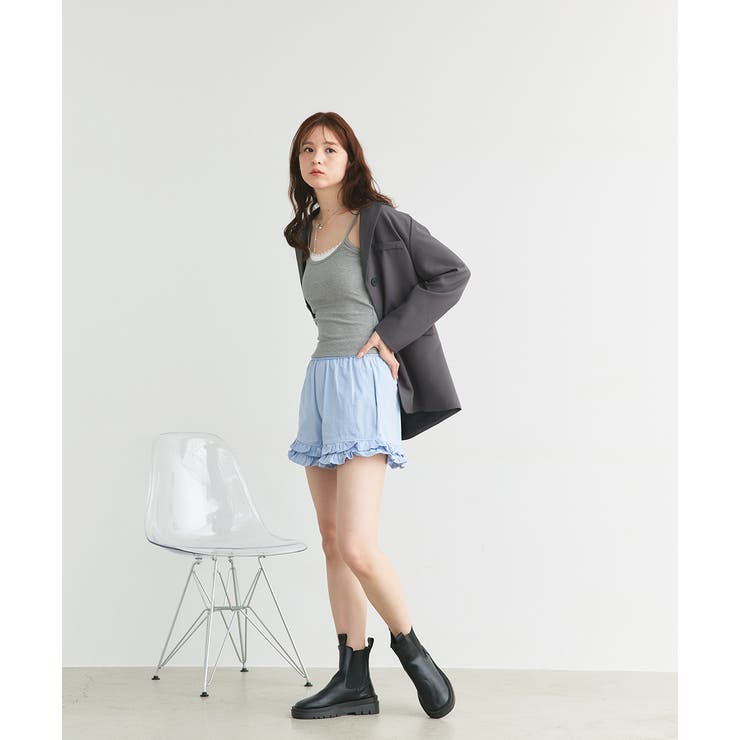 カップ付き レース切り替えバックオープンキャミソール | ad thie | 詳細画像11 