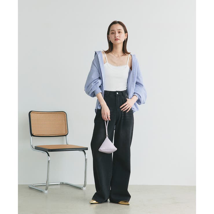 カップ付き レース切り替えバックオープンキャミソール | ad thie | 詳細画像2 