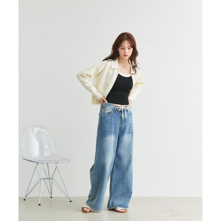 カップ付き レース切り替えバックオープンキャミソール | ad thie | 詳細画像21 