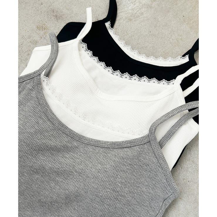 カップ付き レース切り替えバックオープンキャミソール | ad thie | 詳細画像33 