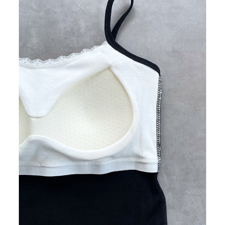 カップ付き レース切り替えバックオープンキャミソール | ad thie | 詳細画像35 