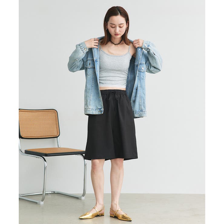 カップ付き ヘムレースリブキャミソール | ad thie | 詳細画像3 