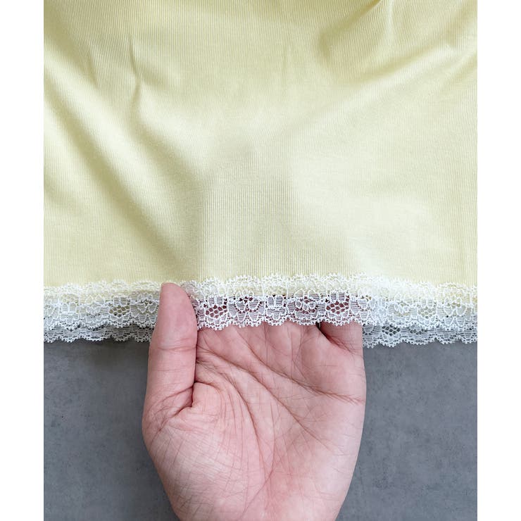 カップ付き ヘムレースリブキャミソール | ad thie | 詳細画像37 