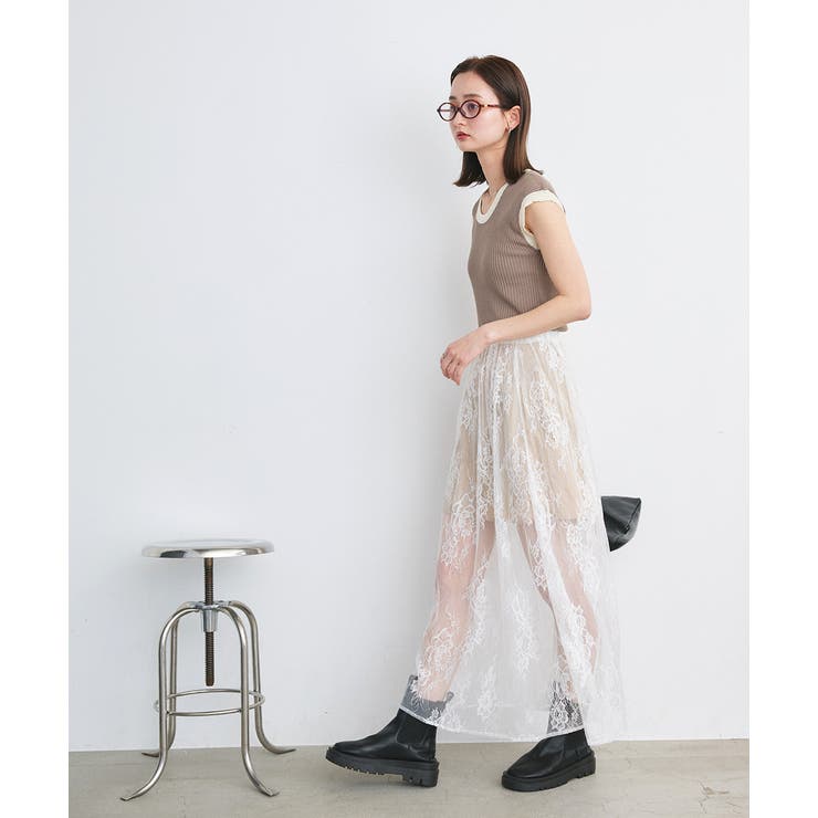 バイカラーフレンチスリーブニット | ad thie | 詳細画像27 