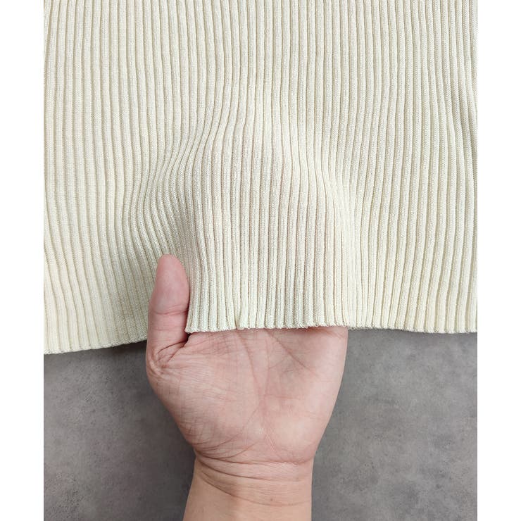 バイカラーフレンチスリーブニット | ad thie | 詳細画像33 