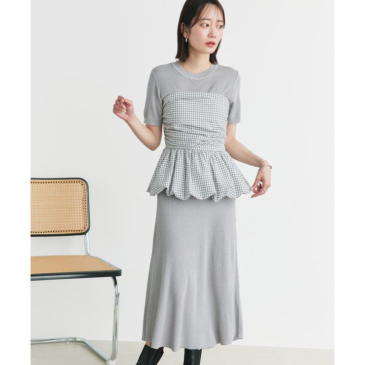 ハーフスリーブラメニットワンピース | ad thie | 詳細画像16 