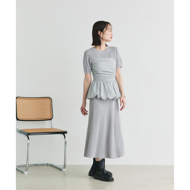 ハーフスリーブラメニットワンピース | ad thie | 詳細画像17 