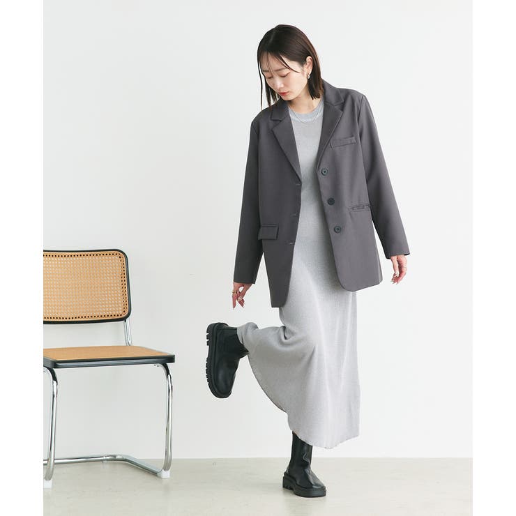 ハーフスリーブラメニットワンピース | ad thie | 詳細画像20 