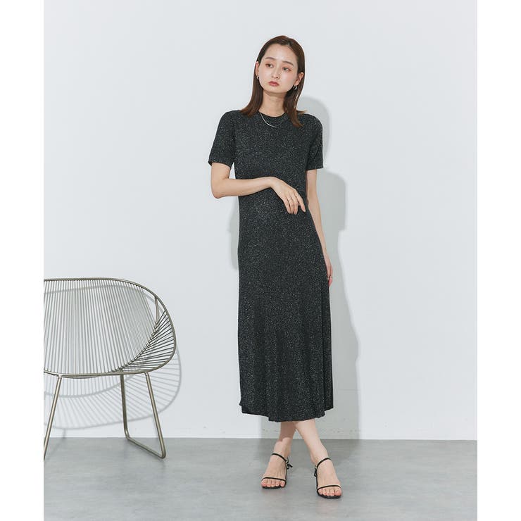 ハーフスリーブラメニットワンピース | ad thie | 詳細画像23 