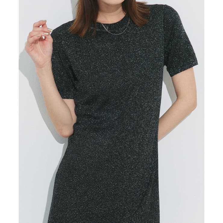 ハーフスリーブラメニットワンピース | ad thie | 詳細画像25 