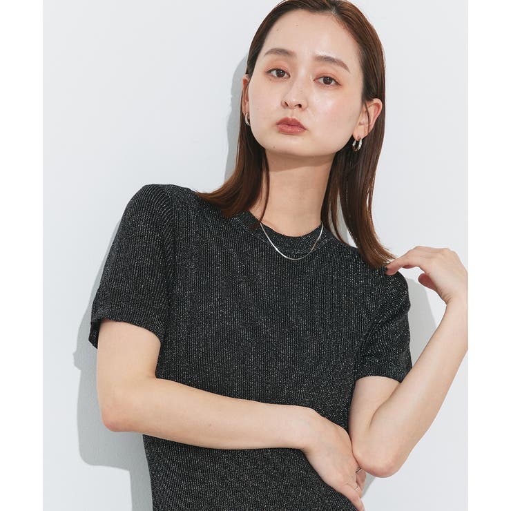 ハーフスリーブラメニットワンピース | ad thie | 詳細画像26 