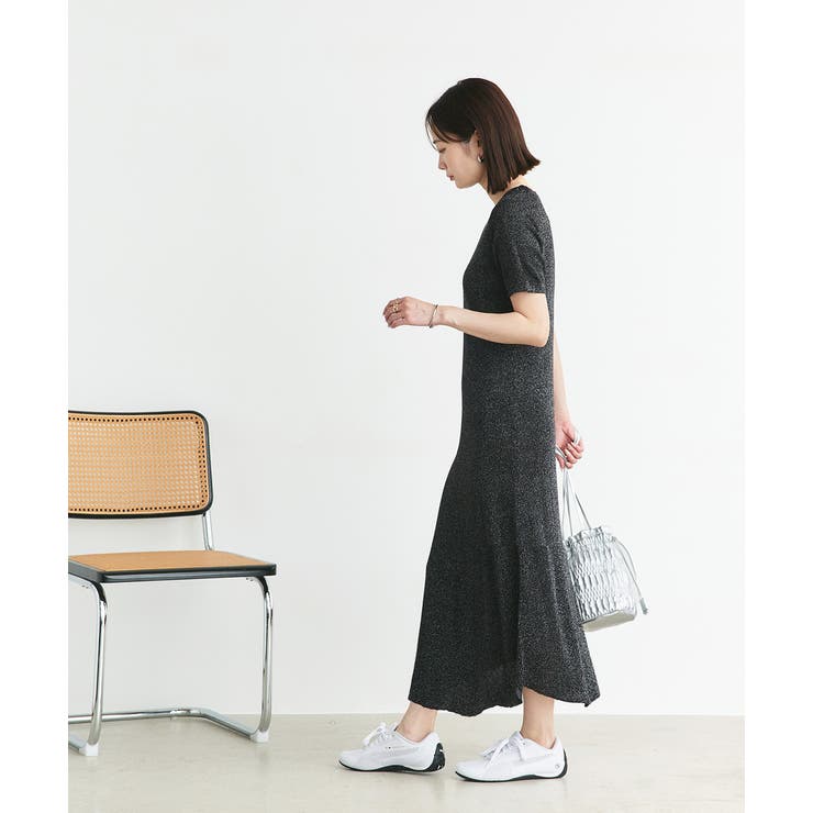 ハーフスリーブラメニットワンピース | ad thie | 詳細画像29 