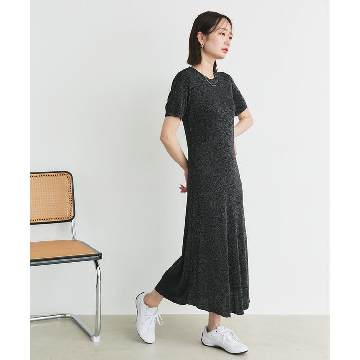 ハーフスリーブラメニットワンピース | ad thie | 詳細画像31 