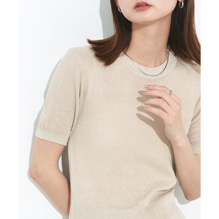 ハーフスリーブラメニットワンピース | ad thie | 詳細画像41 