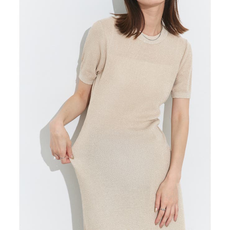 ハーフスリーブラメニットワンピース | ad thie | 詳細画像42 