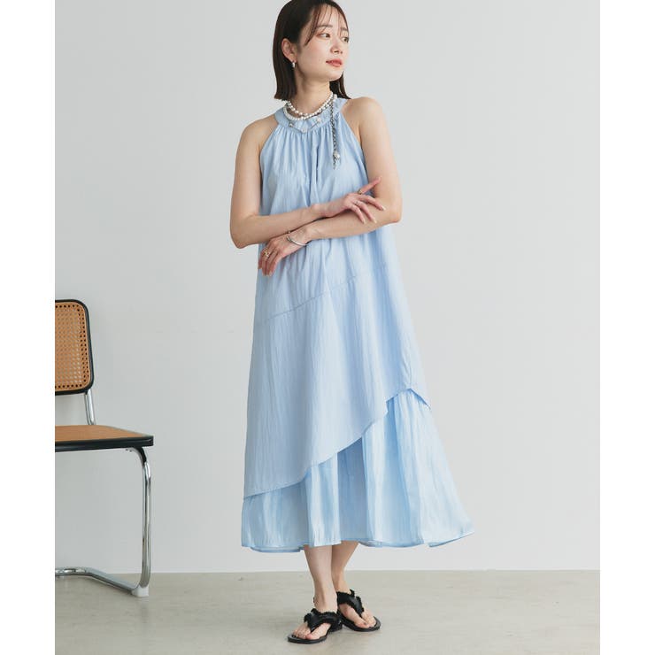 ホルターネックギャザーワンピース | ad thie | 詳細画像15 