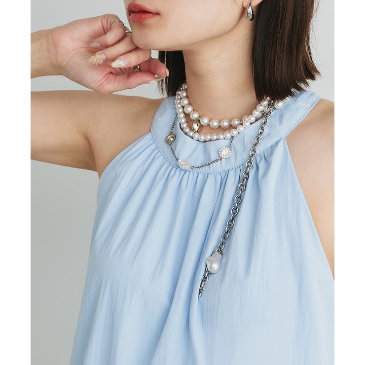 ホルターネックギャザーワンピース | ad thie | 詳細画像23 