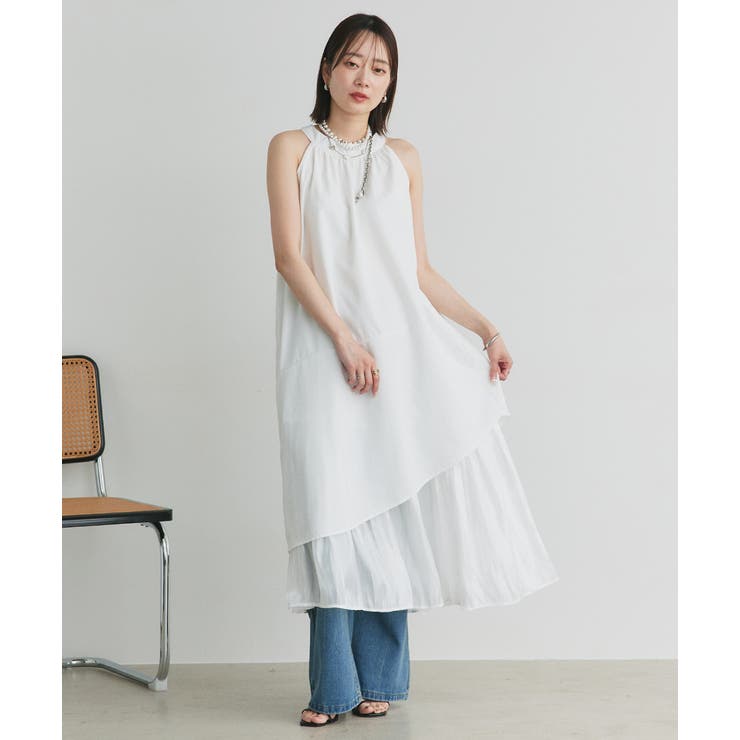 ホルターネックギャザーワンピース | ad thie | 詳細画像3 
